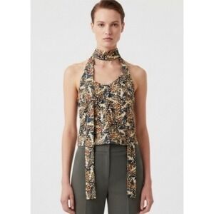 Wildfang Empower Satin Cami Women Small Black Butterfly Wing Adjustable Straps
